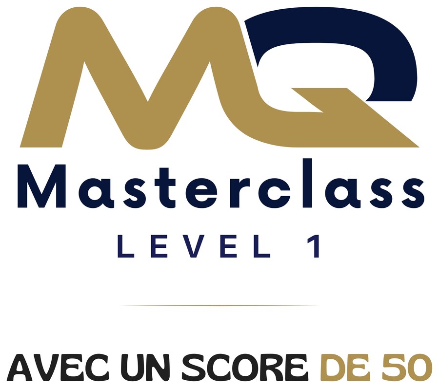 Marque MQ Masterclass — Level 1, avec un score de 50.