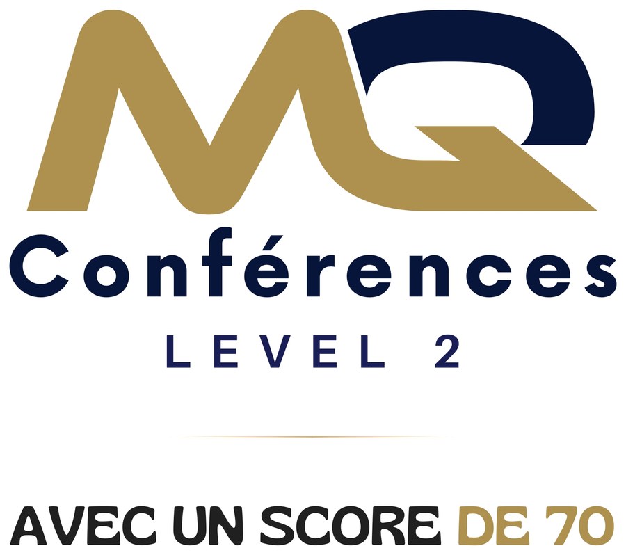 Marque MQ Conférences — Level 2, avec un score de 70.